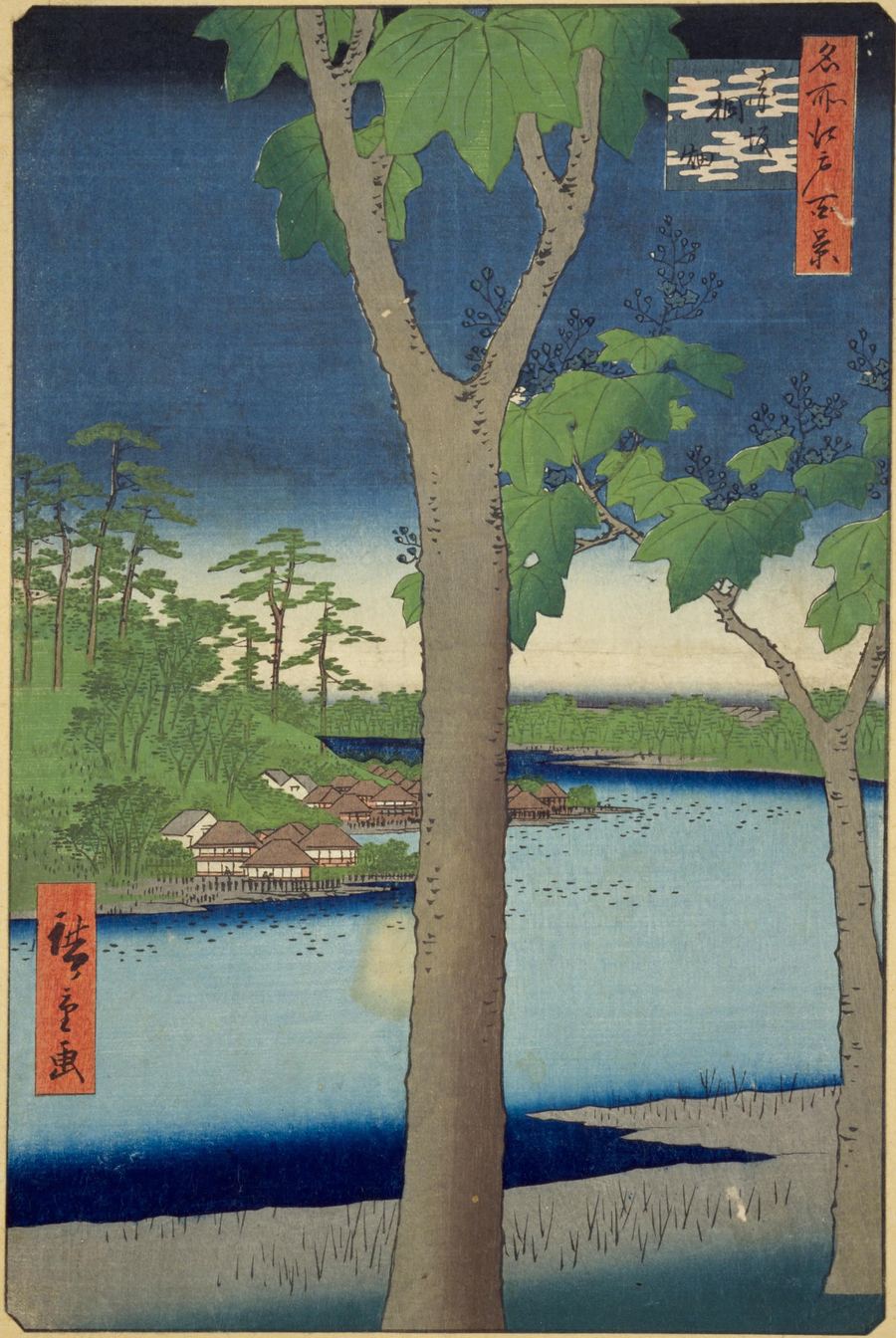 歌川広重「名所江戸百景 赤坂桐畑」