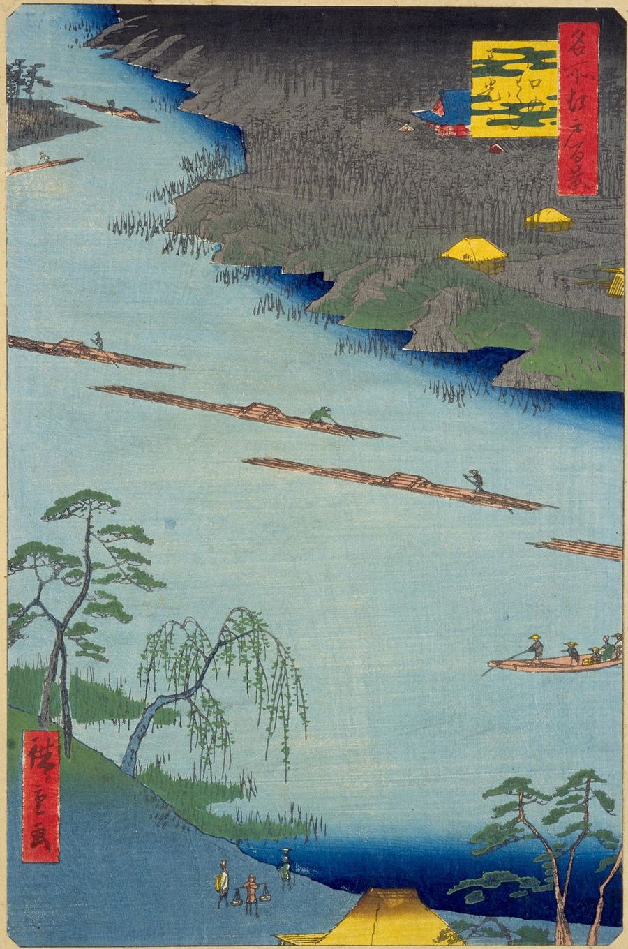 歌川広重「名所江戸百景 川口のわたし善光寺」