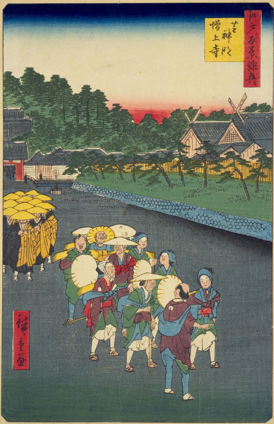 歌川広重「名所江戸百景 芝神明増上寺」
