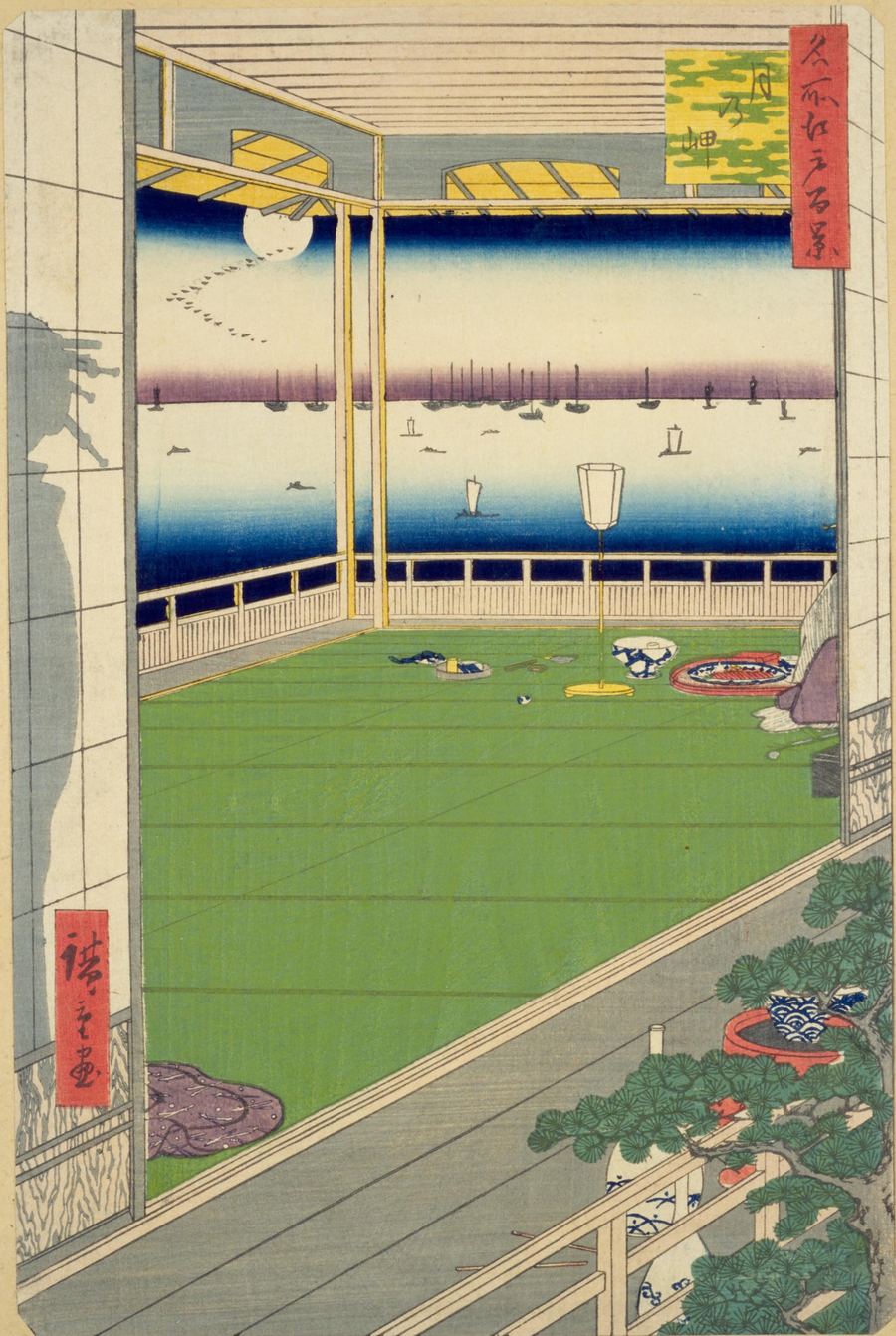 歌川広重「名所江戸百景 月の岬」
